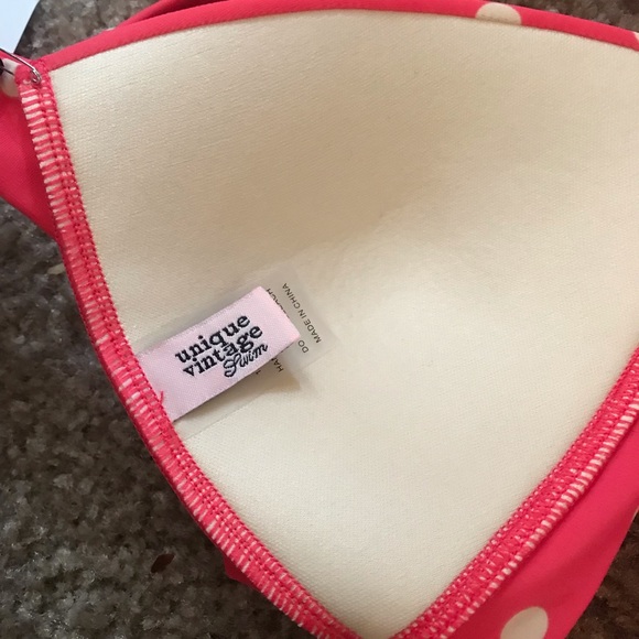 Unique Vintage High Waist Polka Dot Swim Suit - Picture 4 of 5